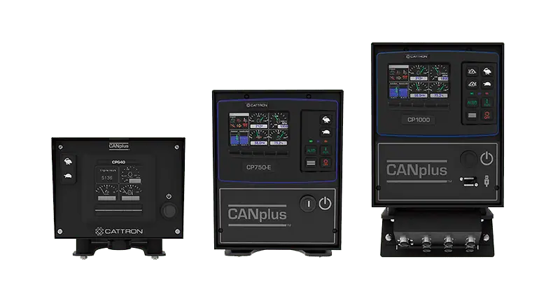 canplus engine control panels family photo consisting of cp640, cp750-e and cp1000