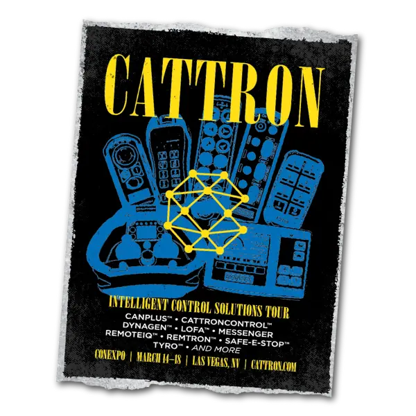 cattron conexpo event flyer showing what solutions will be demoed at our booth