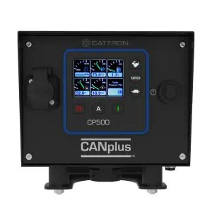 cattron canplus cp500 motorsteuerpult im kompakten aluflex-gehäuse frontansicht
