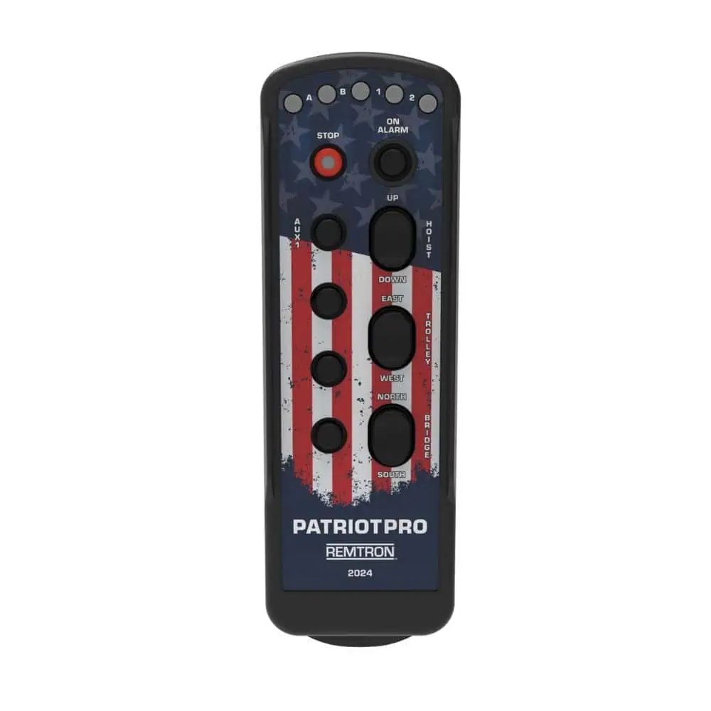 edição limitada do controle remoto industrial remtron patriotpro com bandeira americana