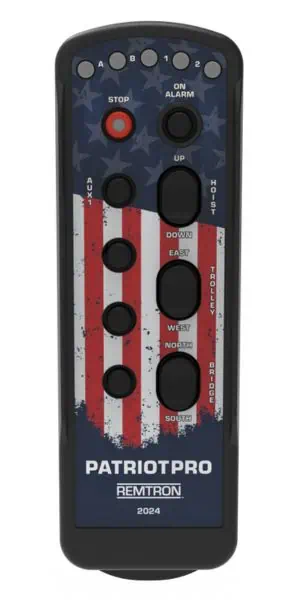 remtron patriotpro industrial remote control with flag faceplate